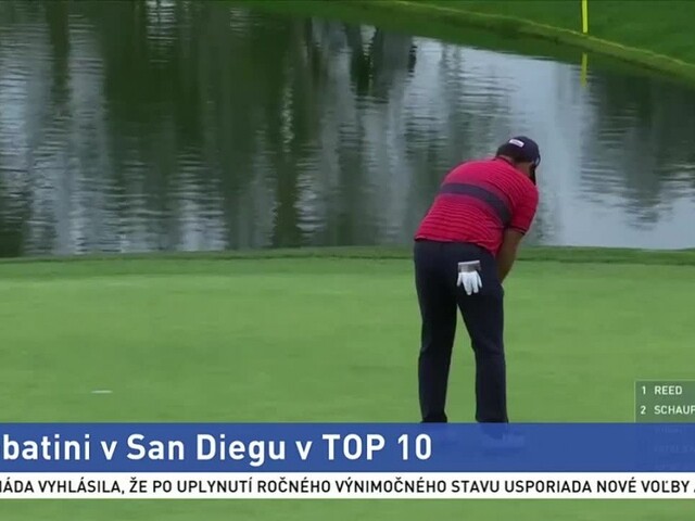 Vďaka vydarenému kolu skončil golfista Sabbatini v prvej desiatke