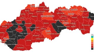 Toto je 15 čiernych okresov. Hrozí tu najväčšie riziko nákazy