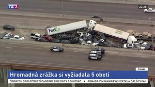 Námraza zabíjala. Pri havárii do seba vrazili desiatky áut