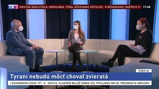 ŠTÚDIO TA3: J. Bíreš a Z. Stanová o zákaze chovu zvierat tyranom
