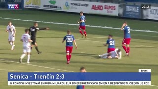 Senica zostáva naďalej posledná. Trenčín si odniesol tri body