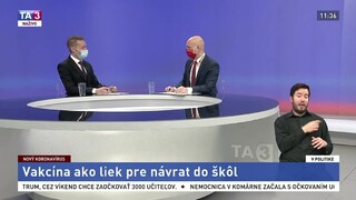 Záujem je veľký. Minister v TA3 vysvetlil, prečo neočkujú všetkých učiteľov