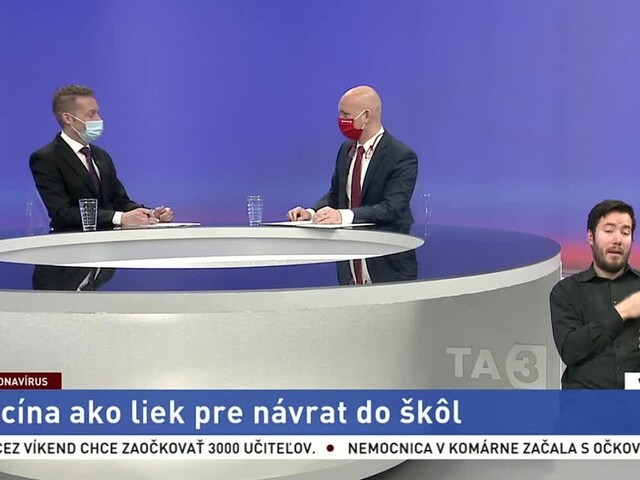 Záujem je veľký. Minister v TA3 vysvetlil, prečo neočkujú všetkých učiteľov