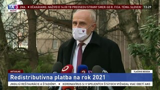 TB J. Mičovského o redistributívnej platbe na rok 2021