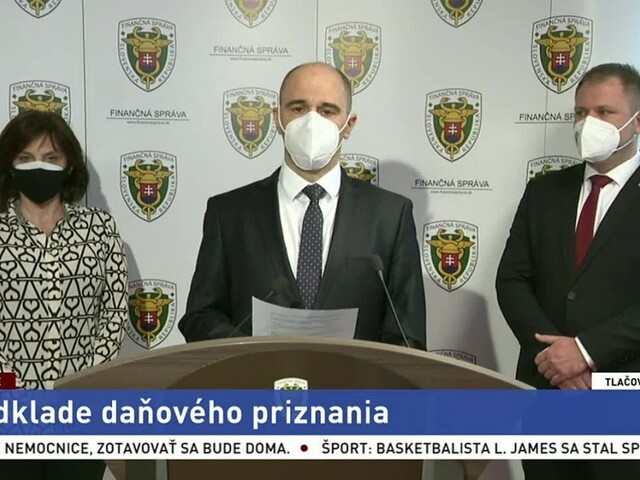 TB prezidenta Finančnej správy J. Žežulku aj o odklade daňového priznania