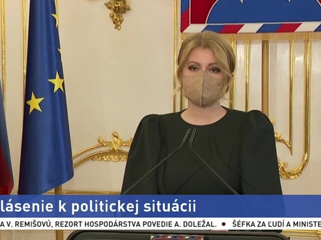 Vyhlásenie prezidentky Z. Čaputovej o prehlbujúcej sa vládnej kríze