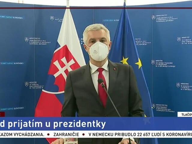 TB ministra zahraničných vecí I. Korčoka pred prijatím u prezidentky
