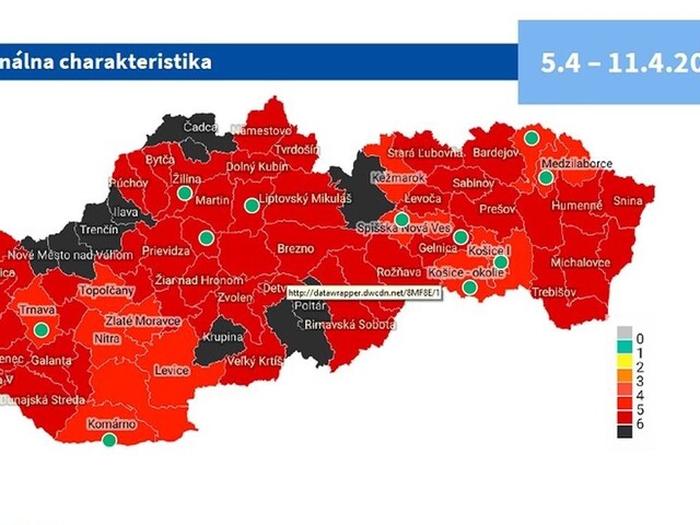 Covid automat: Niektoré okresy zmenili farbu, čiernych je desať