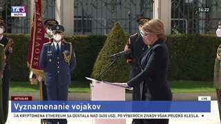 Udeľovanie vyznamenaní vojakom bojujúcim proti pandémii