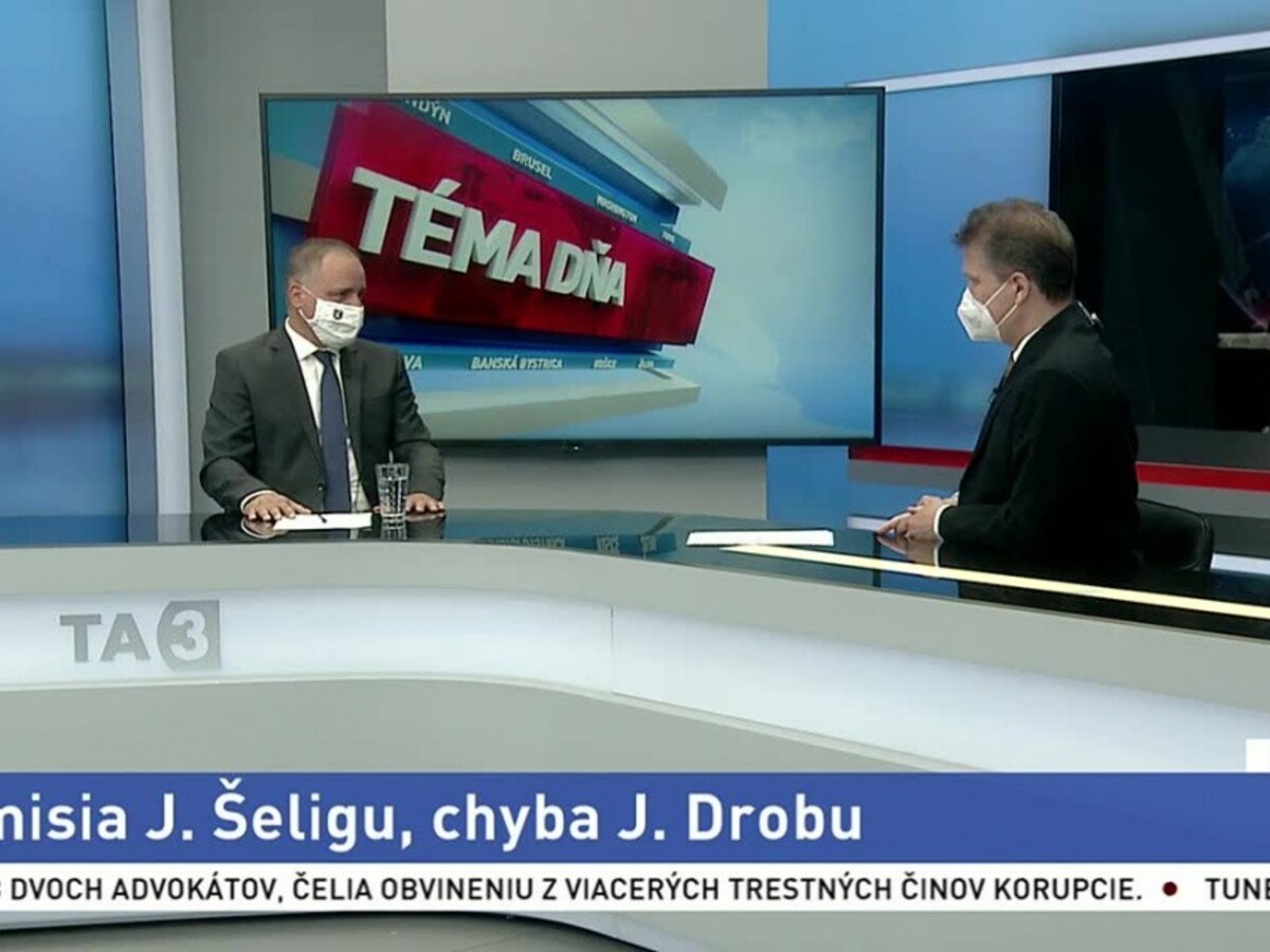 Droba v TA3 vysvetľoval večer v bare: Gesto Šeligu a Žitňanskej bolo trochu prehnané