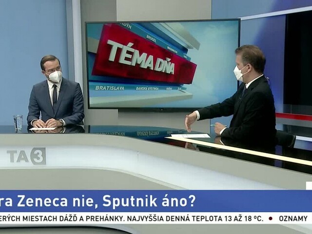 Krajčí v TA3: Sputnikom sa malo očkovať skôr, celé sa to spolitizovalo
