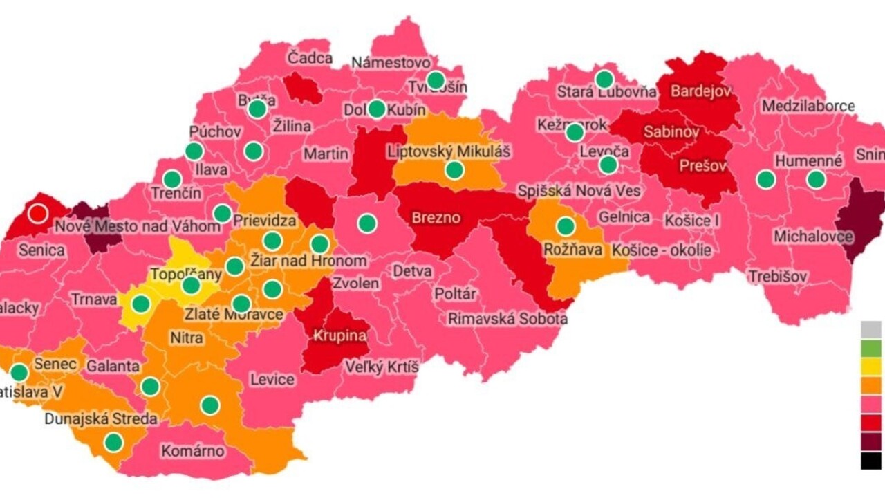 Covid automat: Pozrite sa, ako sa od pondelka zmení rozdelenie okresov