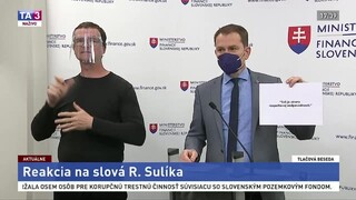TB ministra I. Matoviča o vyjadreniach R. Sulíka k navyšovaniu rozpočtu