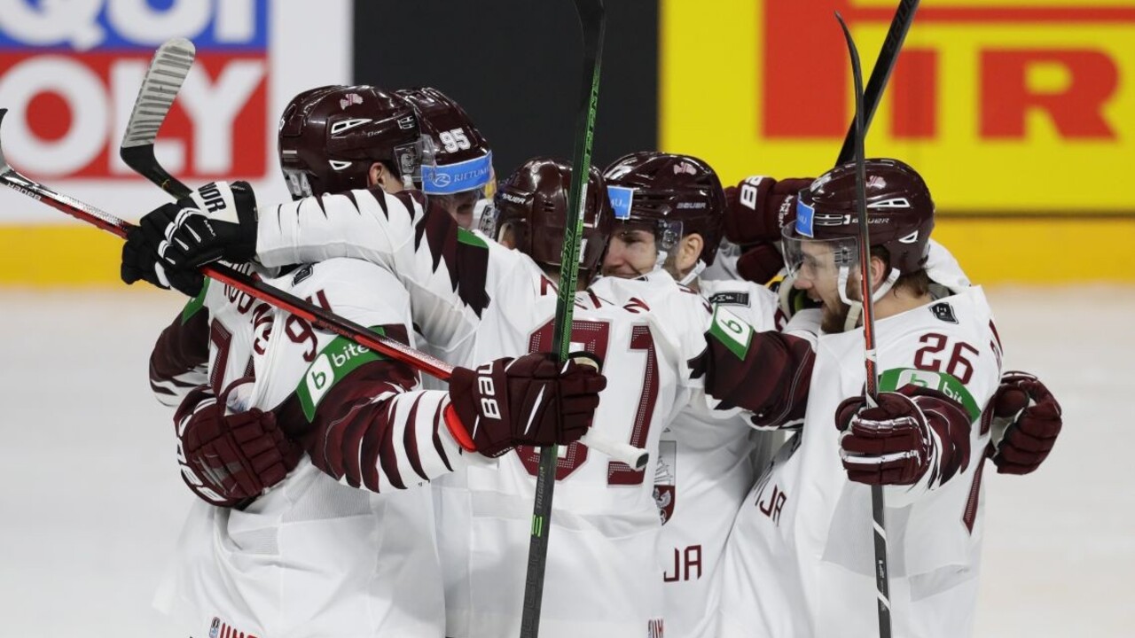 hokejisti Lotyšsko radosť Riga 2021 1140 px