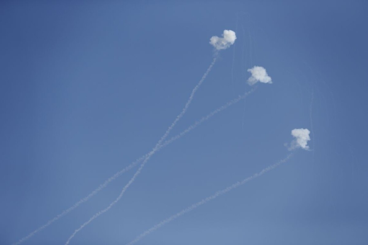 Rakety izraelského obranného systému Železná kupola