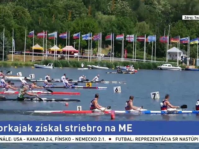 Slovenský štvorkajak získal striebro, v záverečných metroch odolal náporu Rusov