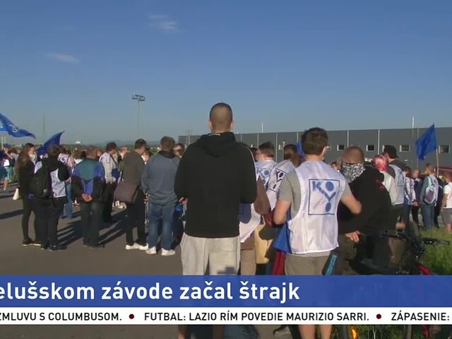 V závode na Považí sa začal ostrý štrajk. Zamestnávateľ privolal políciu