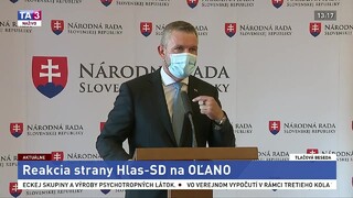 TB poslanca P. Pellegriniho v reakcii na kritiku zo strany OĽANO