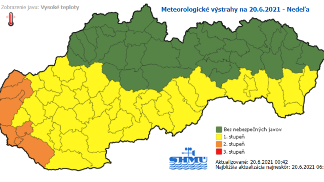 SHMÚ vydal výstrahy pred horúčavami.
