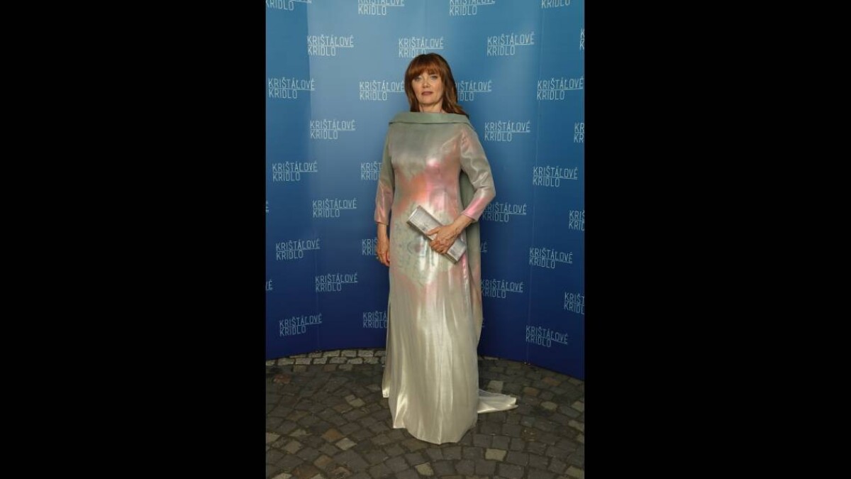 Ingrid Fašiangová počas udeľovania ocenení Krištáľové krídlo.