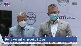 TB R. Mikulca, V. Lengvarského a V. Krčméryho po rokovaní krízového štábu