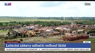Letecké zábery na obec Hrušky: Materiálne škody po tornáde sú obrovské