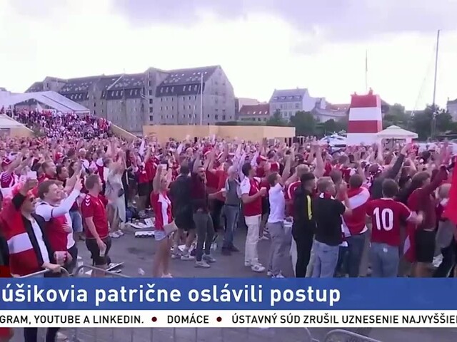 Takto oslavujú Dáni. Výhru nad Walesom si patrične užili