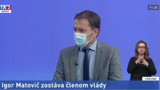 Igor Matovič v TA3 o svojom odvolávaní: Richard Sulík sa pokúšal o puč