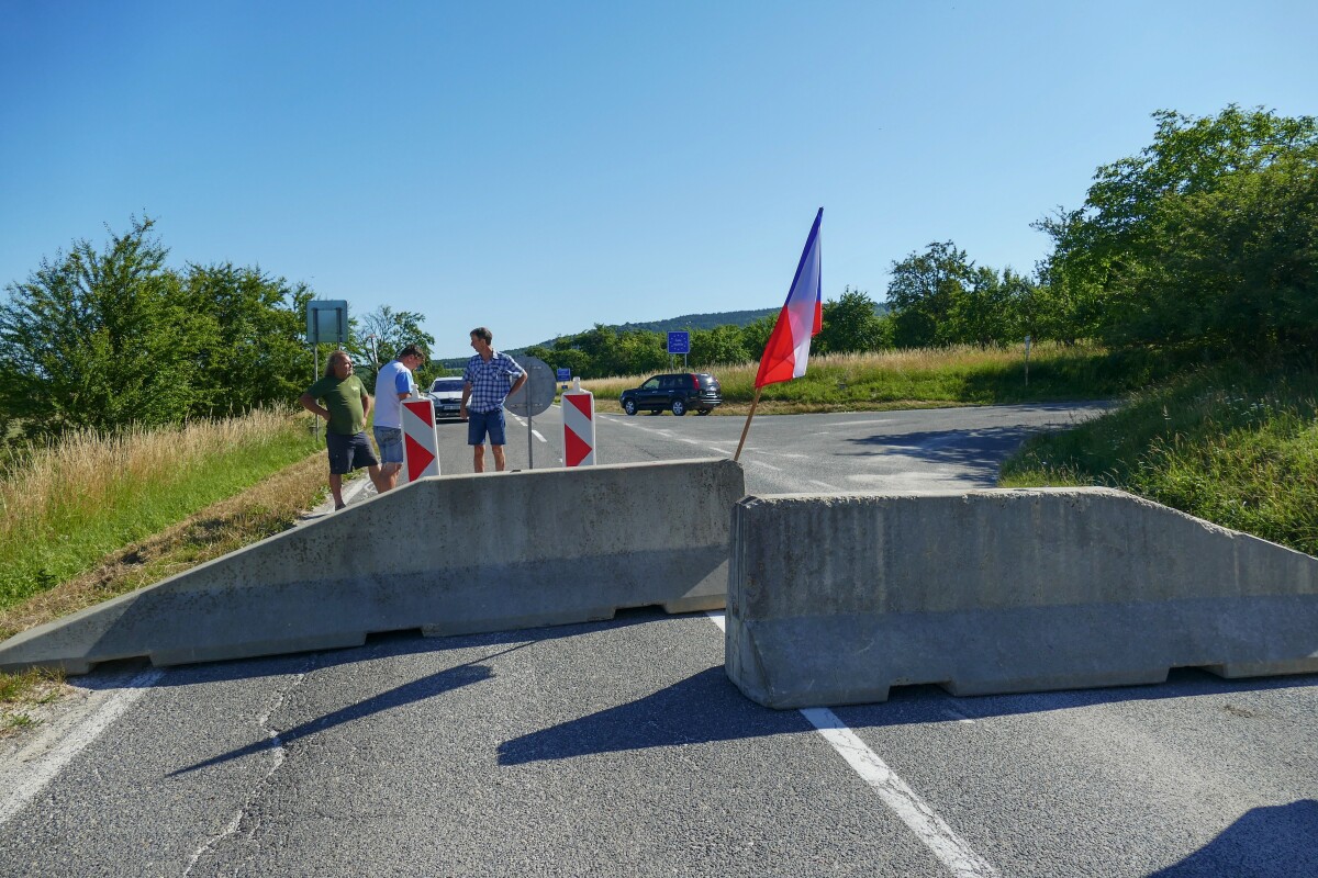 Protest obyvateľov Vrboviec proti uzatvoreniu hraničného priechodu