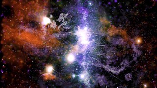 Fotografia centra Mliečnej dráhy. Fotografia je založená na 370 pozorovaniach, ktoré uskutočnilo observatórium Chandra X-Ray.