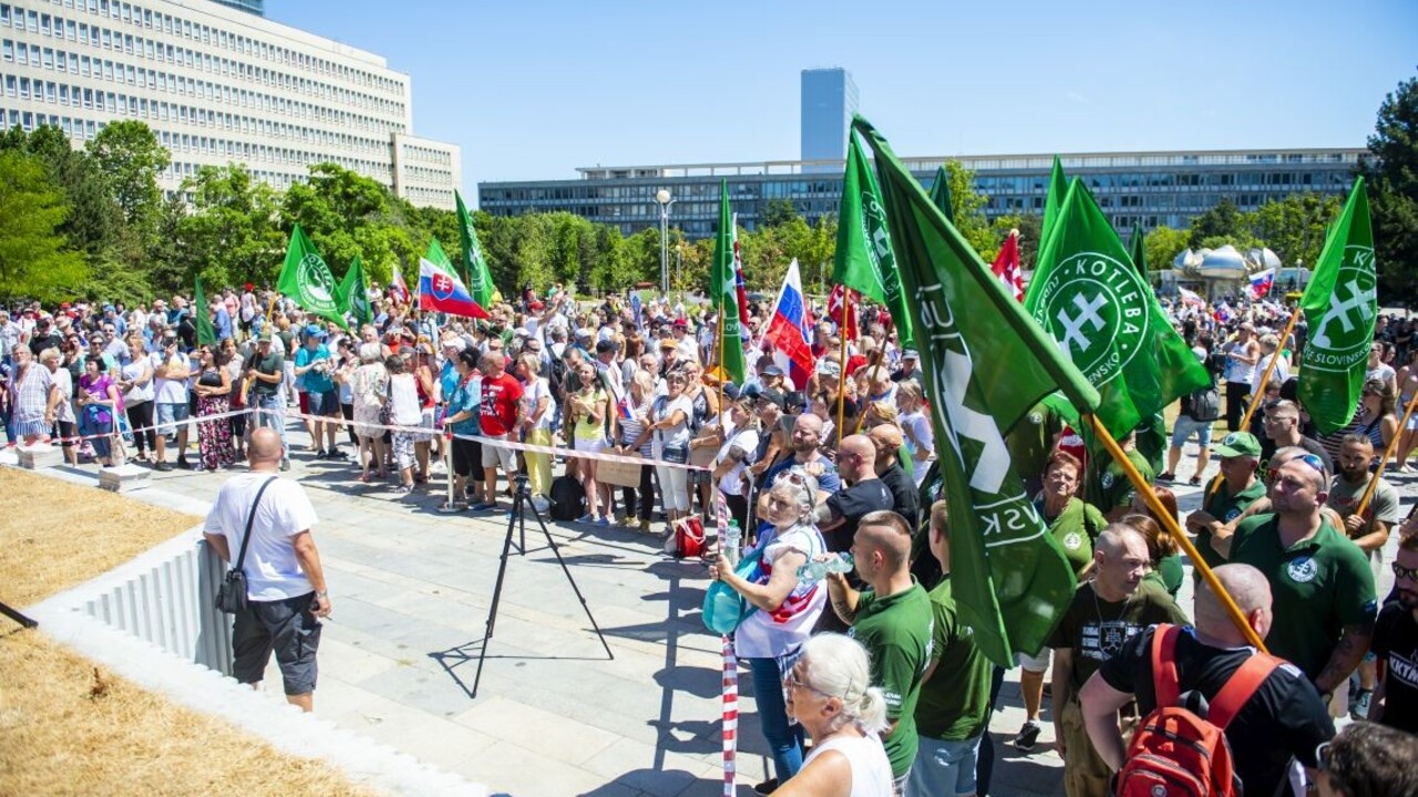 FOTO Takto vyzeral protest proti očkovaniu a zotročovaniu Slovenska