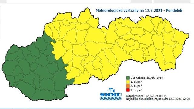 Na strednom a východnom Slovensku hrozia v pondelok búrky