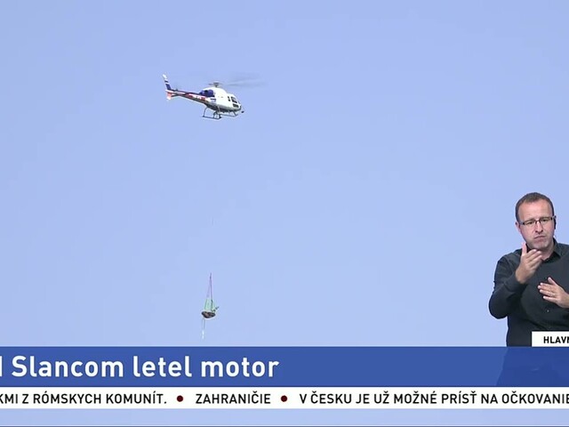 Pri rekonštrukcii sa nezaobídu bez lanovky, jej motor musel na hradný kopec dopraviť vrtuľník
