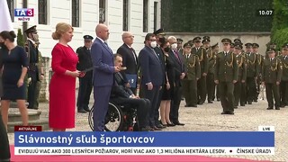 Slávnostný sľub športovcov za účasti prezidentky Z. Čaputovej