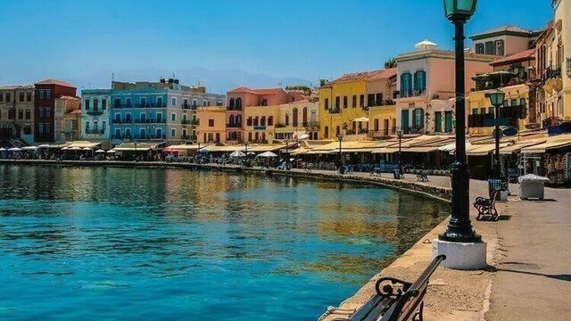 Čarovná Chania na ostrove Kréta.