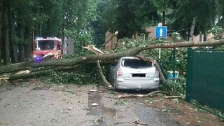 FOTO Popadané stromy, zatopené pivnice. Hasiči urobili do rána takmer sto výjazdov