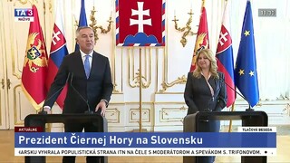 TB po stretnutí prezidentky Z. Čaputovej a prezidenta Čiernej Hory M. Djukanoviča
