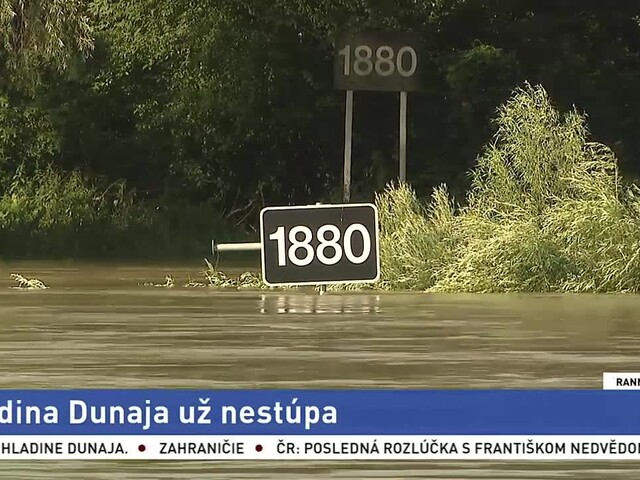 Situácia sa zlepšuje. Hladina Dunaja v centre Bratislavy začala klesať