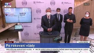 TB ministra V. Lengvarského po rokovaní vlády aj o epidemickej situácii