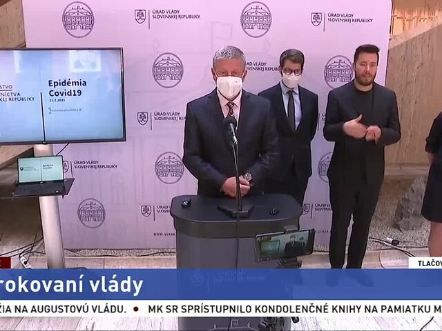 TB ministra V. Lengvarského po rokovaní vlády aj o epidemickej situácii