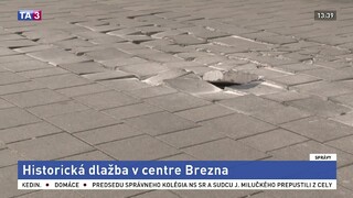 Zničená cesta je minulosťou. Centrum Brezna bude zdobiť dlažba schválená pamiatkarmi
