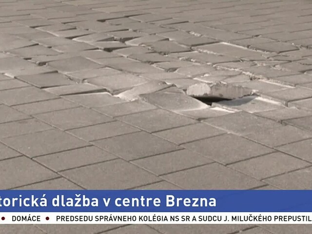 Zničená cesta je minulosťou. Centrum Brezna bude zdobiť dlažba schválená pamiatkarmi