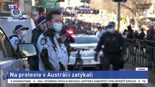 Protipandemické protesty sa konali aj v Austrálii, viacerých odviedli v putách