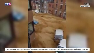 Belgicko zasiahli bleskové záplavy. Prúd strhával autá, niektoré domy evakuovali