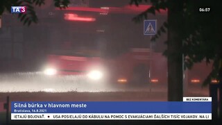 Silná búrka v hlavnom meste