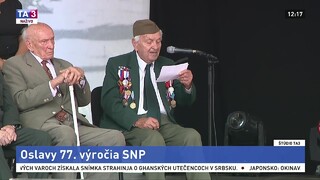 Príhovor priameho účastníka SNP V. Strmeňa na oslavách 77. výročia SNP