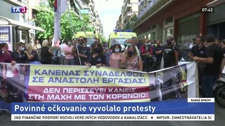 V Grécku štrajkujú zdravotníci. Od stredy pre nich totiž platí povinné očkovanie