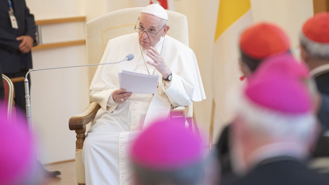 FOTO Pápež sa stretol s predstaviteľmi cirkví, biskup evanjelikov vystúpil s prejavom
