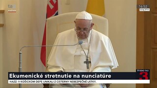 Príhovor pápeža Františka a predsedu Ekumenickej rady cirkví I. Eľka na nunciatúre