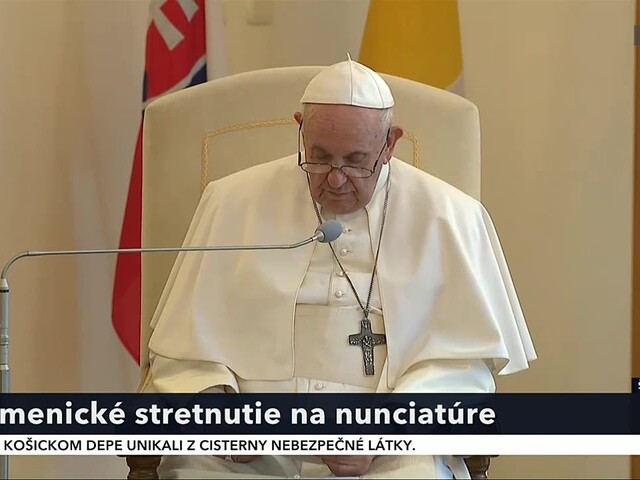 Príhovor pápeža Františka a predsedu Ekumenickej rady cirkví I. Eľka na nunciatúre